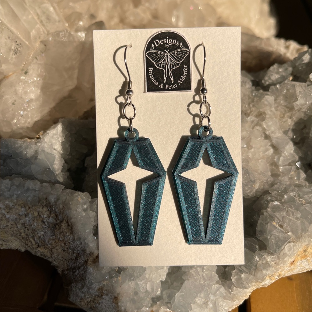 Coffin Star Earring
